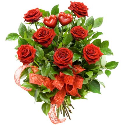 Букет из роз "Пусть счастье длится долго" - купить с доставкой в в Николаевку
